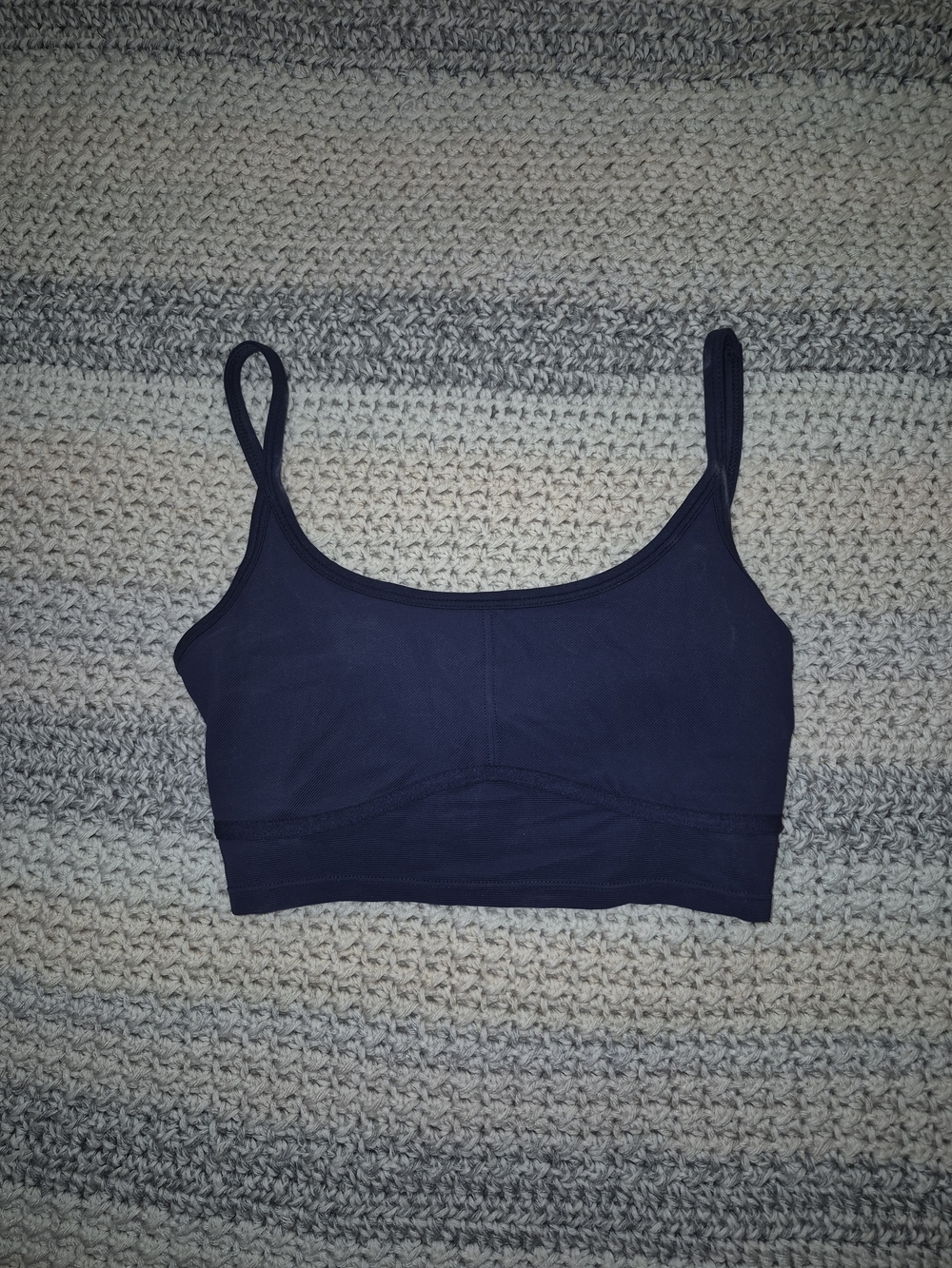 Joe Fresh Navy Seamless Crop Bralette